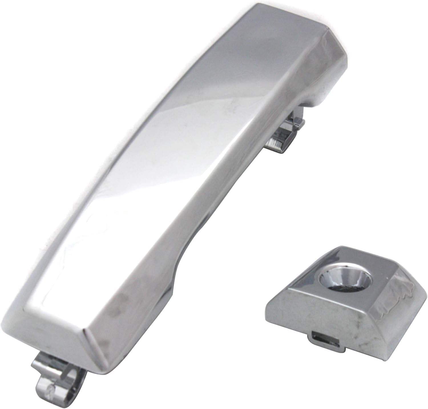 Front Exterior Door Handle Chrome with Cap Left Driver Side Direct Replacement Compatible with 2004-2018 Nissan Titan / 2016-2018 Titan FDH010267 80640ZC00A 80647ZC00A