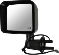 Set Of 2 Front Power Mirror Manual Folding Heated Textured Right Passenger & Left Driver Side Direct Replacement Compatible With 2011-2013 Jeep Wrangler CH1320319 CH1321319 5182175AB