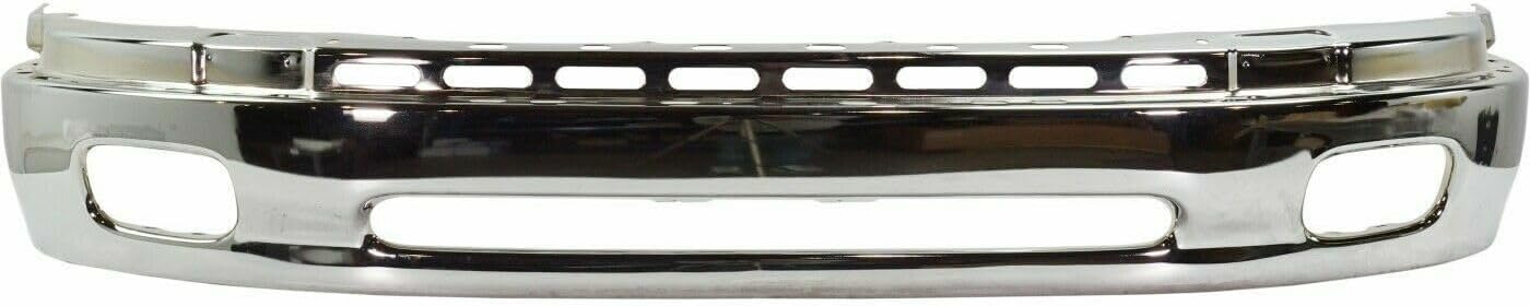 Front Bumper Chrome Steel + Upper Cover Textured + Filler + Bracket Left & Right Side Direct Replacement Compatible With 2000-2006 Toyota Tundra TO1002170