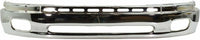 Front Bumper Chrome Steel + Upper Cover Textured + Filler + Bracket Left & Right Side Direct Replacement Compatible With 2000-2006 Toyota Tundra TO1002170