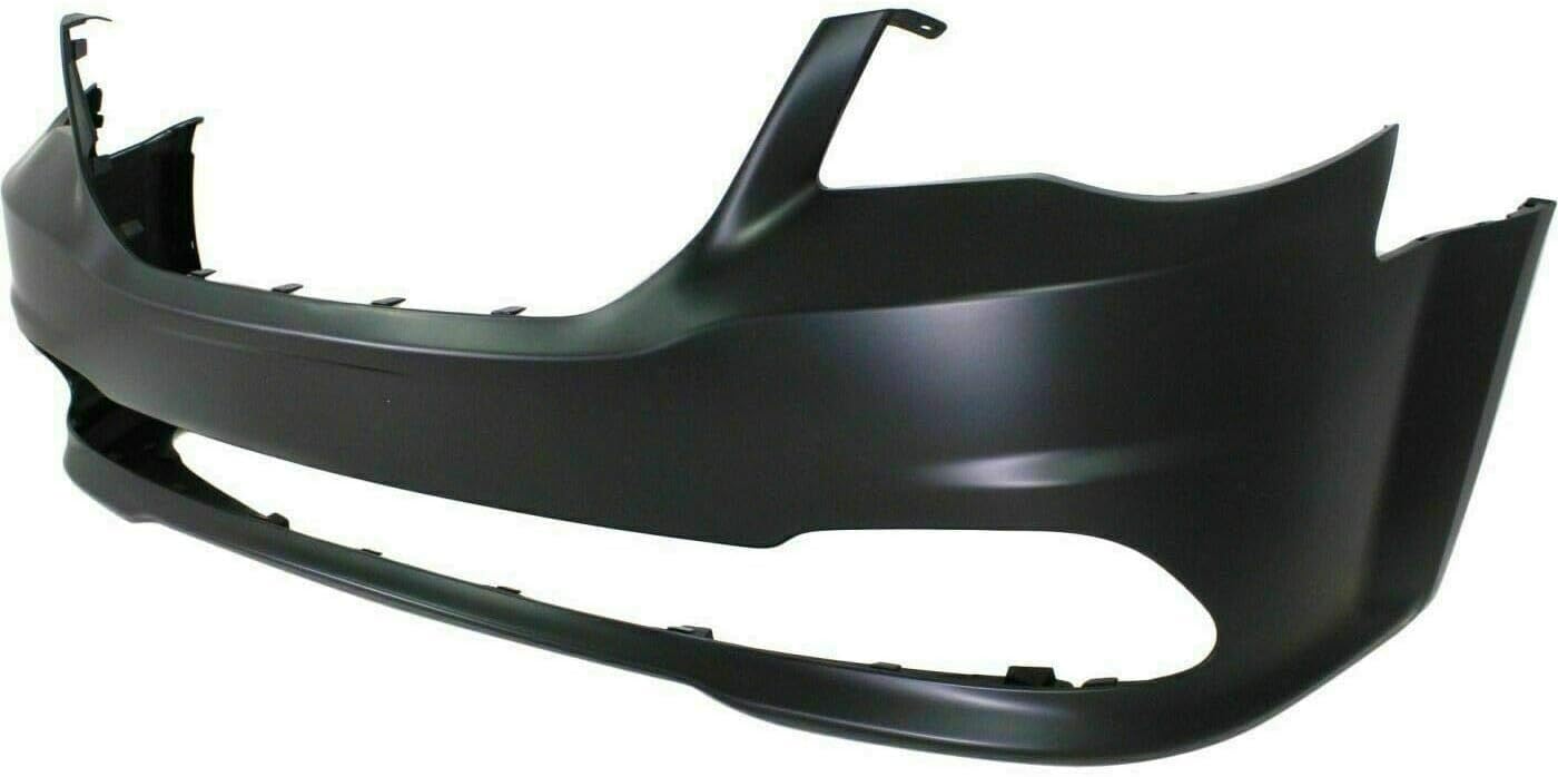 Front Bumper Cover Primed With Fog Light Holes + Lower Grille Textured Gray Direct Replacement Compatible With 2011-2020 Dodge Grand Caravan CH1000A02 CH1036115 68088966AA 68100690AA
