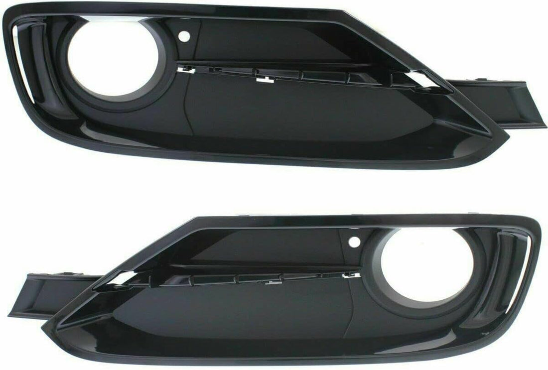 Set Of 2 Front Fog Light Molding Primed Right Passenger & Left Driver Side Direct Replacement Compatible With 2012-2015 BMW 328d / 320i BM1039127 BM1038127 51117300738 51117300737