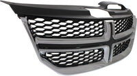 Front Grille Textured Black Shell And Insert/With Chrome Molding Without Fog Lights Direct Replacement Compatible With 2011-2020 Dodge Journey CH1200362 1SU84SZ0AC