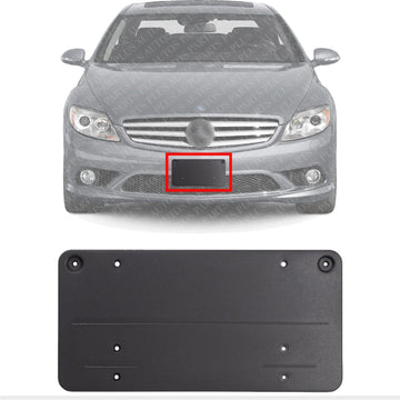 Front License Plate Bracket Textured Direct Replacement Compatible with 2008-2011 Mercedes Benz C-Class MB1068109 2048170178