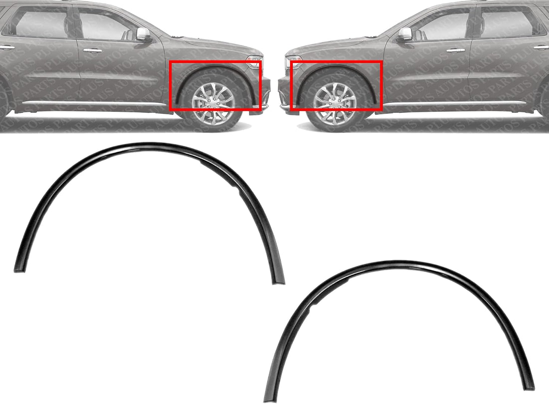 Set Of 2 Front Fender Feler Primed Left Driver & Right Passenger Side Direct Replacement Compatible With 2011-2024 Dodge Durango CH1290114 CH1291114 1RK20TZZAE 1RK21TZZAE