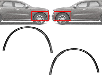 Set Of 2 Front Fender Feler Primed Left Driver & Right Passenger Side Direct Replacement Compatible With 2011-2024 Dodge Durango CH1290114 CH1291114 1RK20TZZAE 1RK21TZZAE