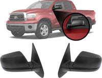 Set Of 2 Front Mirror Manual Folding Non-Heated Textured Right Passenger & Left Driver Side Direct Replacement Compatible With 2007-2013 Toyota Tundra TO1320241 TO1321241 879400C191