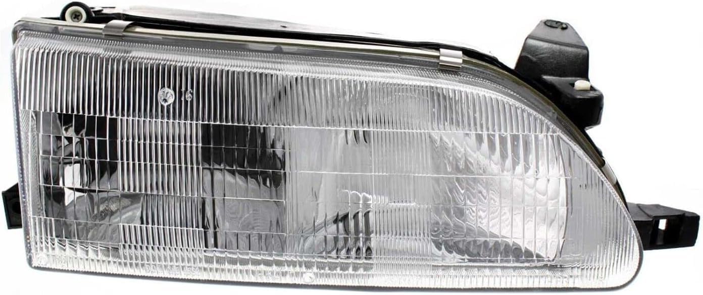 Front Headlights + Corner Lamps Assembly Right Passenger & Left Driver Side Direct Replacement Compatible With Toyota Corolla 1993-1997 TO2503107 TO2502107 TO2550106 TO2551106