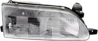 Front Headlights + Corner Lamps Assembly Right Passenger & Left Driver Side Direct Replacement Compatible With Toyota Corolla 1993-1997 TO2503107 TO2502107 TO2550106 TO2551106