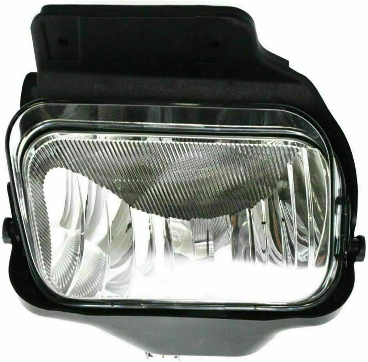 Front Bumper Chrome + Upper Cover + Lower Valance Textured Gray + Fog Lights Right & Left Side Direct Replacement Compatible With Chevrolet Silverado 2500HD 3500HD 2003-2006 GM1051109