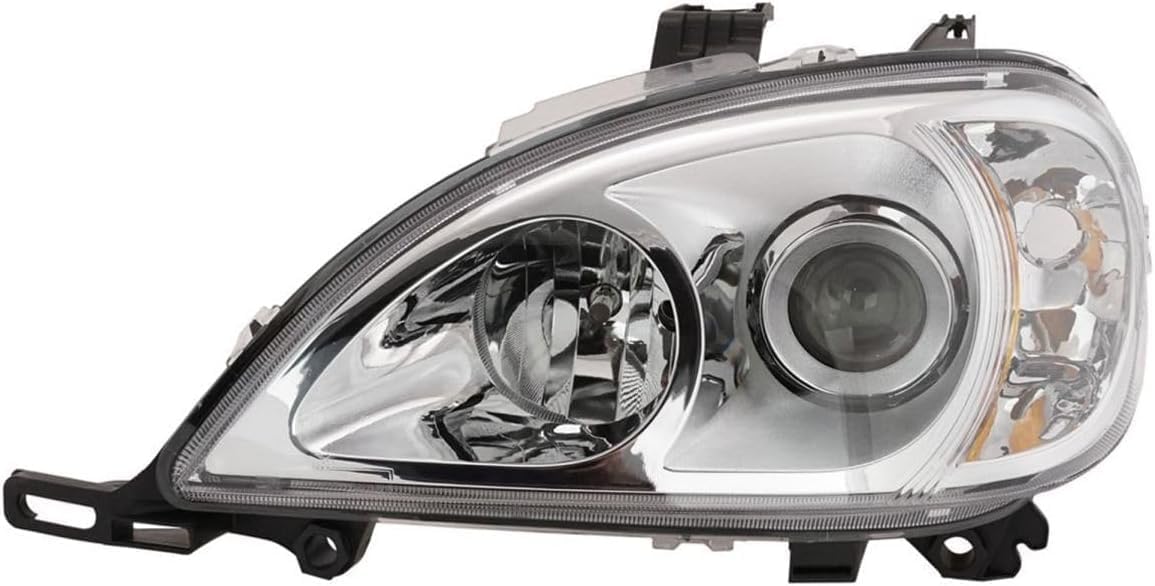 Front Headlights Assembly Halogen Right Passenger & Left Driver Side Direct Replacement Compatible With 2002-2005 Mercedes Benz ML-Class MB2502114 MB2503114 1638204961 1638205061
