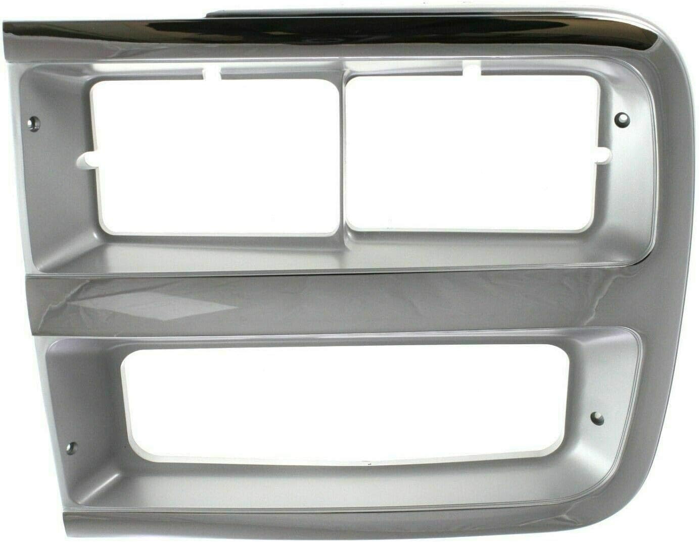 AUTOS PARTS PLUS Set Of 2 Front Headlight Door Bezel Chrome Left Driver & Right Passenger Side Direct Replacement Compatible With 1992-1996 Chevrolet G-Series Van GM2513187 GM2512187 15685966 15685965
