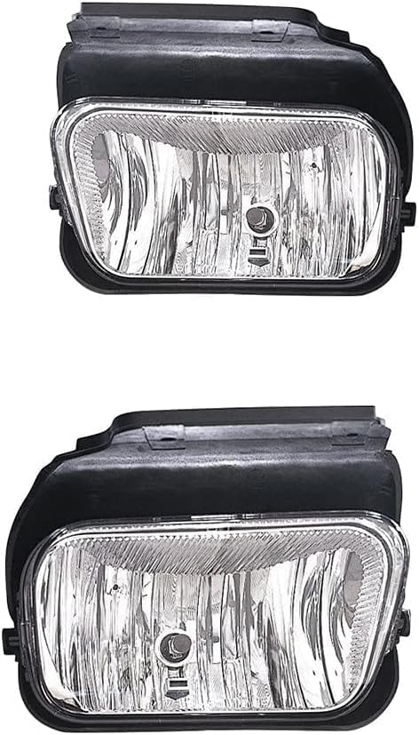 Set Of 2 Front Fog Lights Assembly Left Driver & Right Passenger Side Direct Replacement Compatible With 2004-2006 Chevrolet Silverado 1500 2500HD 3500 GM2592150 GM2593150 15791434