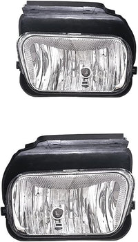 Set Of 2 Front Fog Lights Assembly Left Driver & Right Passenger Side Direct Replacement Compatible With 2004-2006 Chevrolet Silverado 1500 2500HD 3500 GM2592150 GM2593150 15791434