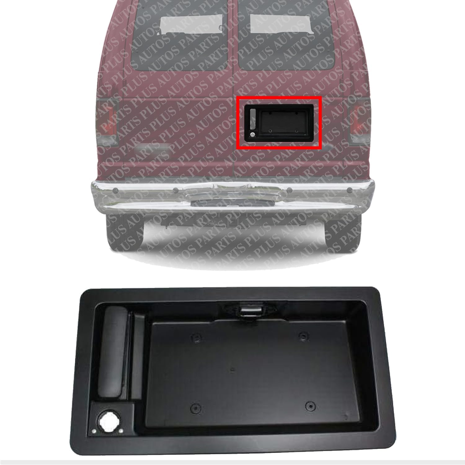 Rear Exterior Door Handel Textured Right Passenger Side Direct Replacement Compatible with 1992-2007 Ford E-150/250 / 350 Econoline FO1820100 6C2Z15434A20AA