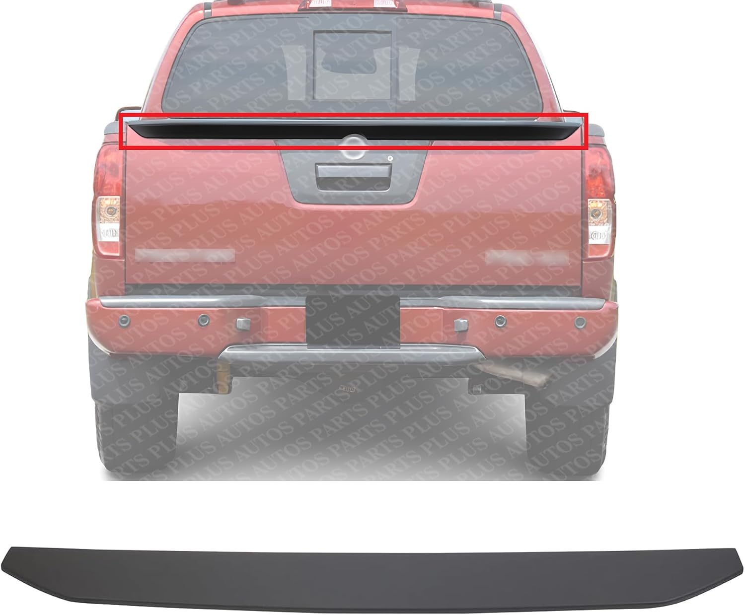 Tail Gate Top Molding Textured Plastic Direct Replacement Compatible with 2013-2021 Nissan Frontier NI1904101 934869BF0A