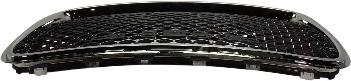 Front Grille Chrome Shell With Painted Silver Gray Insert Direct Replacement Compatible With 2015-2022 Chrysler 300 CH1200394 5SW16LAUAE