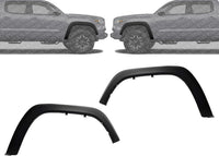 Set of 2 Front Fender Flare Textured Plastic Left Driver & Right Passenger Side Direct Replacement Compatible with 2016-2023 Toyota Tacoma TO1291109 TO1290109 7587104060 7587204060