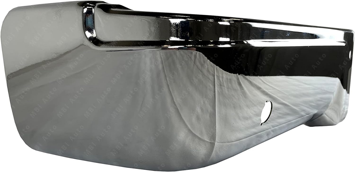 Rear Bumper Face Bar End Cap Chrome Steel Left Driver Side Direct Replacement Compatible With 2009-2014 Ford F-150 FO1102372 9L3Z17906B