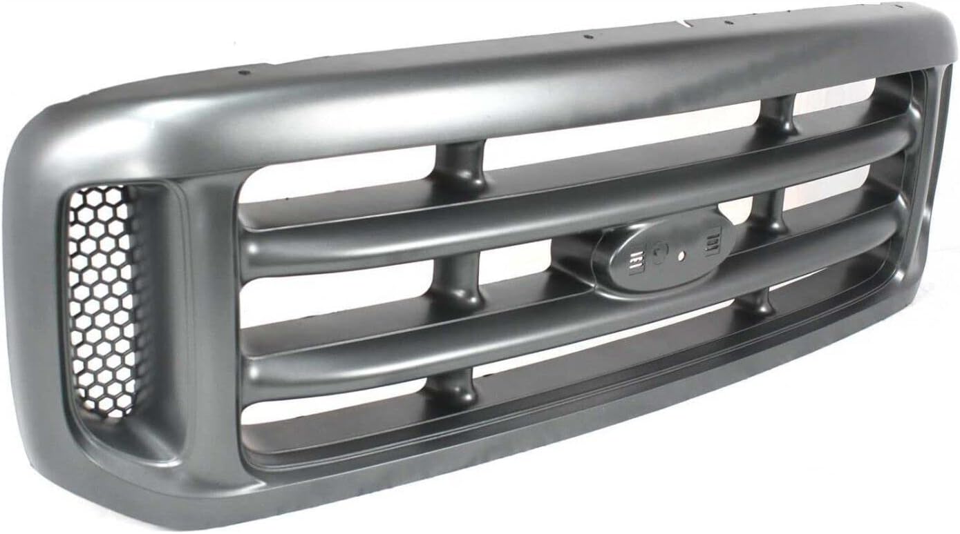 Front Grille Painted Argent Shell And Cross Bar Insert Plastic Direct Replacement Compatible With 1999-2004 Ford F-Series Super Duty FO1200362 YC3Z8200AAA