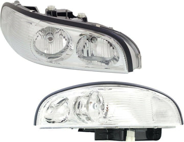 Set Of 2 Front Headlight Assembly Right Passenger & Left Driver Side Direct Replacement Compatible With 1997-2005 Buick Park Avenue GM2502160 GM2503160 25689659 25689660