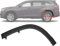Rear Section Wheel Opening Molding Left Driver Side Direct Replacement Compatible with 2014-2019 Toyota Highlander TO1790104 750880E010