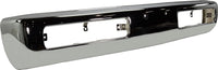 Front Bumper Face Bar Chrome Steel + Grille Chrome Shell/Paintable Gray Insert Plastic Direct Replacement Compatible With 1996-1997 Nissan Pickup NI1200116 NI1002127 6231055G10