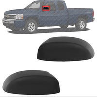 Set Of 2 Front Mirror Cover Textured Left & Right Side Direct Replacement Compatible With Chevrolet Silverado & GMC Sierra 1500 2007-2013/2500 HD 3500 HD 2007-2014 GM1327100