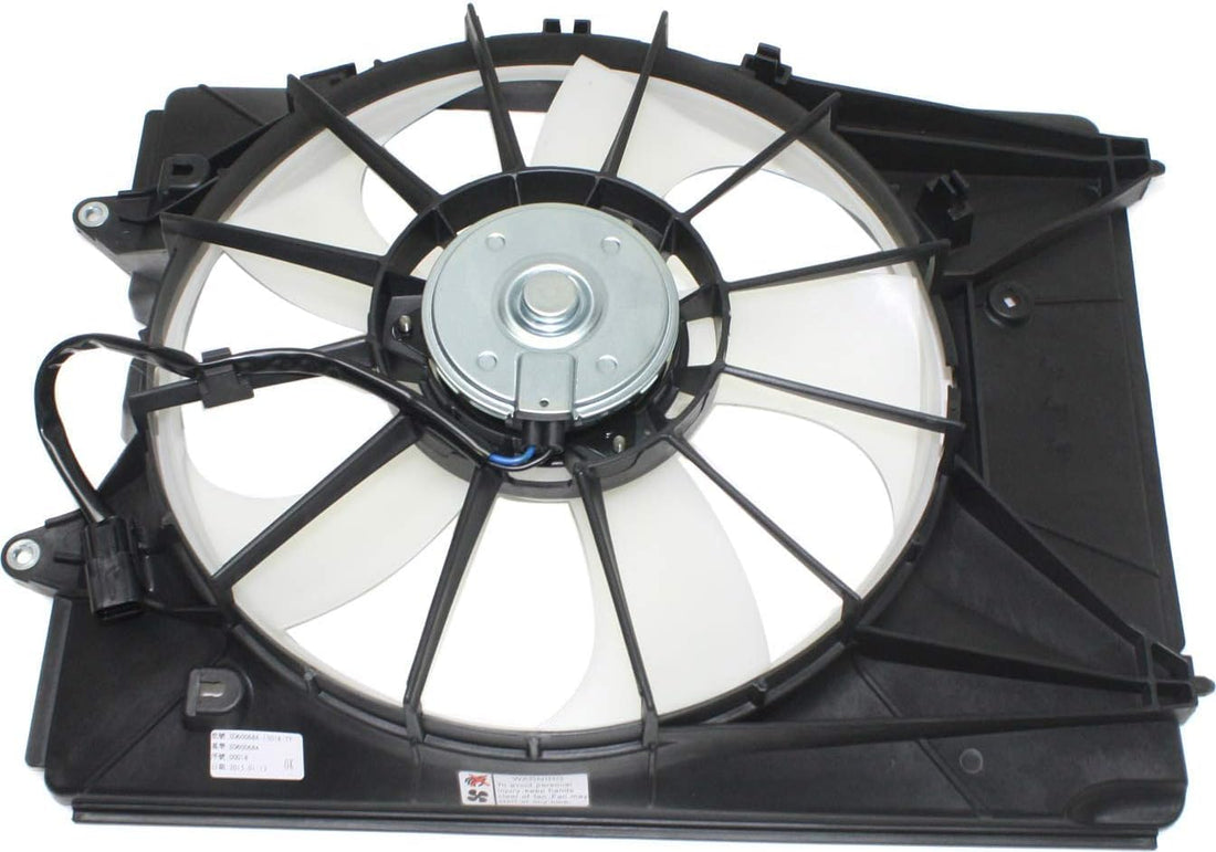 Front A/C Condenser Fan Assembly Left Driver Side Direct Replacement Compatible with 2014-2020 Acura MDX / 2017-2023 Honda Ridgeline AC3115125 190155J6A01-PFM