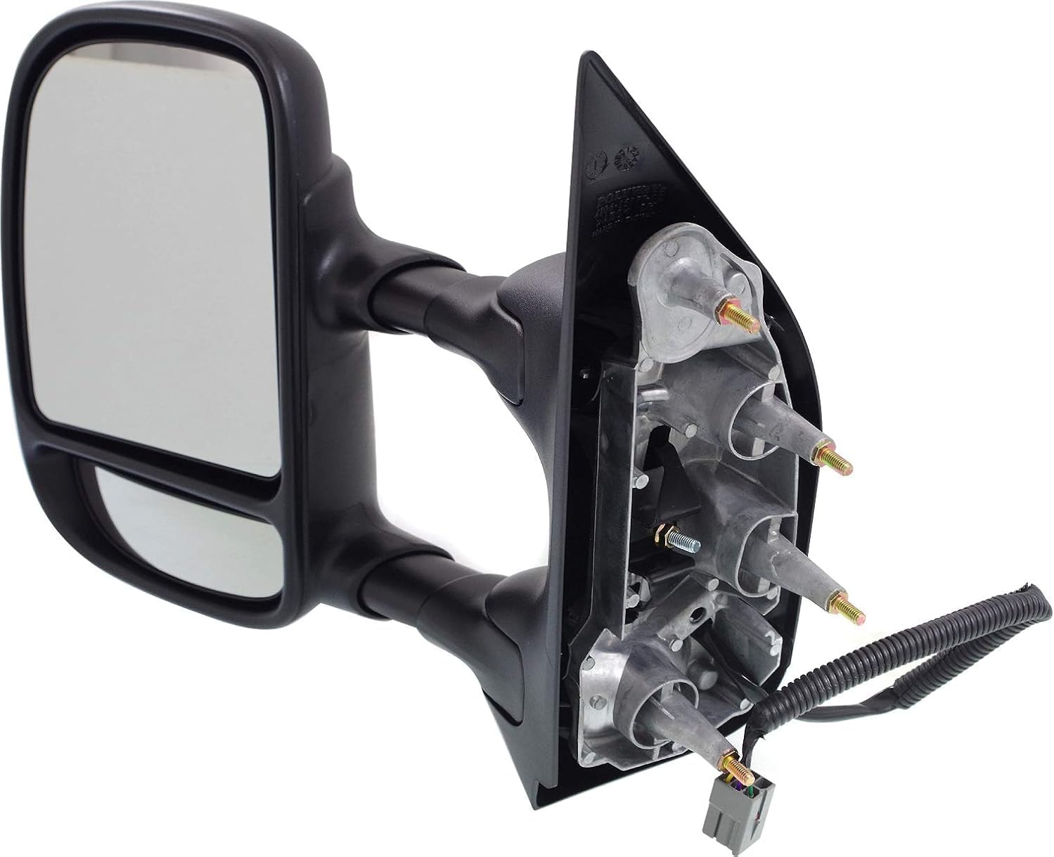 Front Power Mirror Manual Folding Non-Heated Textured Left Driver Side Direct Replacement Compatible With 2009-2014 Ford E-Series FO1320329 9C2Z17683CA