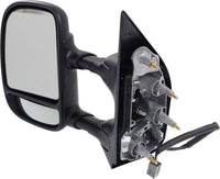 Front Power Mirror Manual Folding Non-Heated Textured Left Driver Side Direct Replacement Compatible With 2009-2014 Ford E-Series FO1320329 9C2Z17683CA