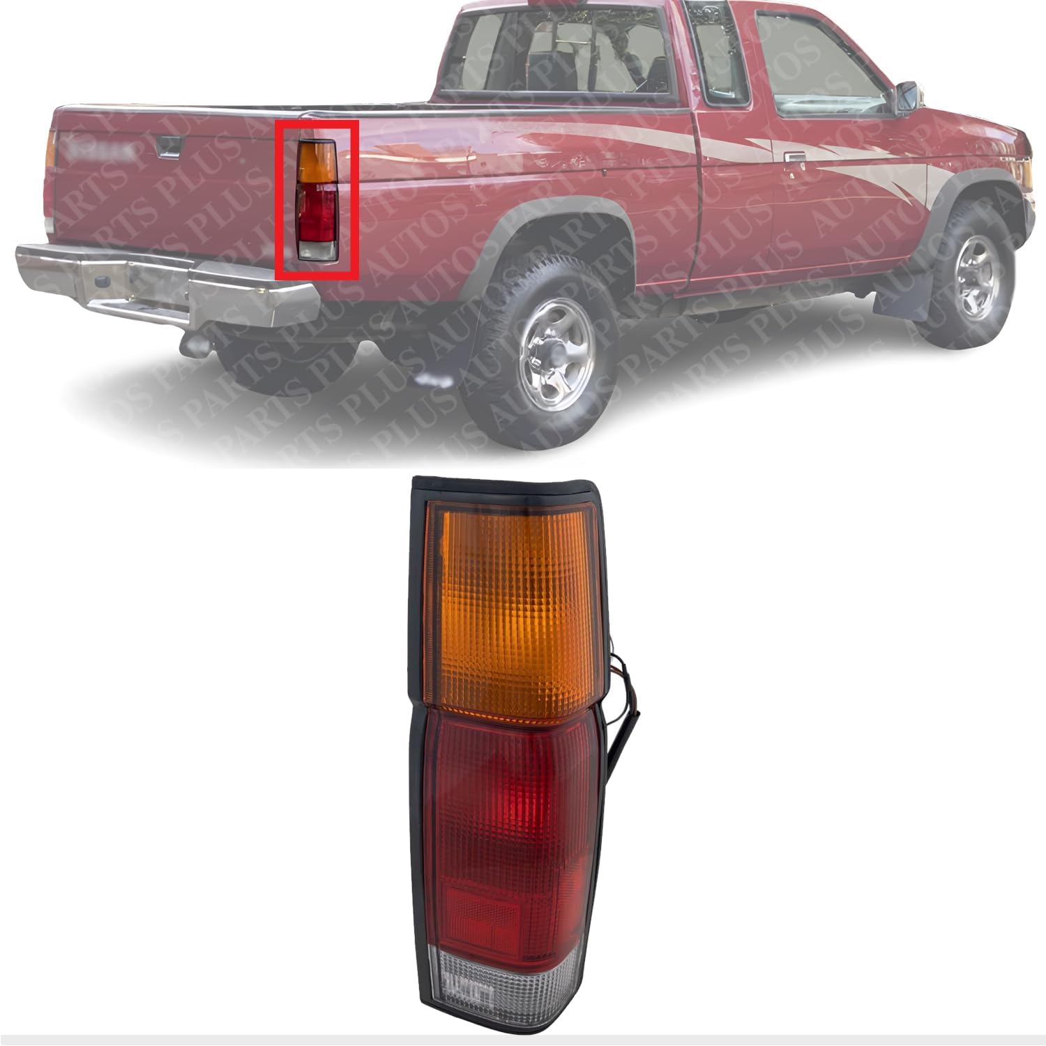 Tail Light Assembly Right Passenger Side Direct Replacement Compatible With 1986-1997 Nissan Pickup NI2801103 B65503B300