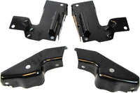 Front Bumper Primed Steel + Upper Cover + Lower Valance Textured + Set Of 4 Bracket + Fog Lamps Left & Right Side Direct Replacement Compatible With 2003-2006 Chevy Silverado 1500