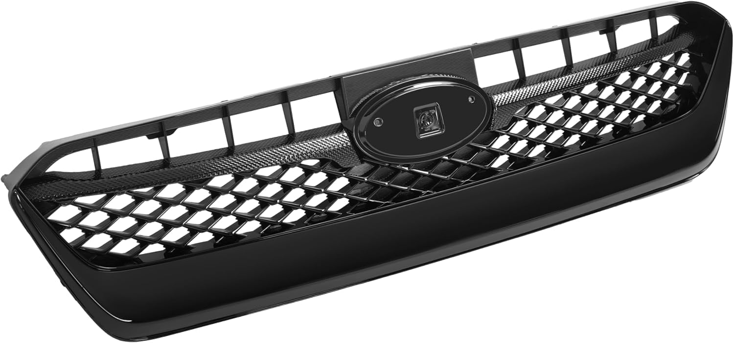 Front Bumper Cover Primed Plastic + Upper & Lower Grille + Fog Lights Cover + Signal Lamp Left Driver & Right Passenger Side Direct Replacement Compatible With 2015-2017 Subaru WRX