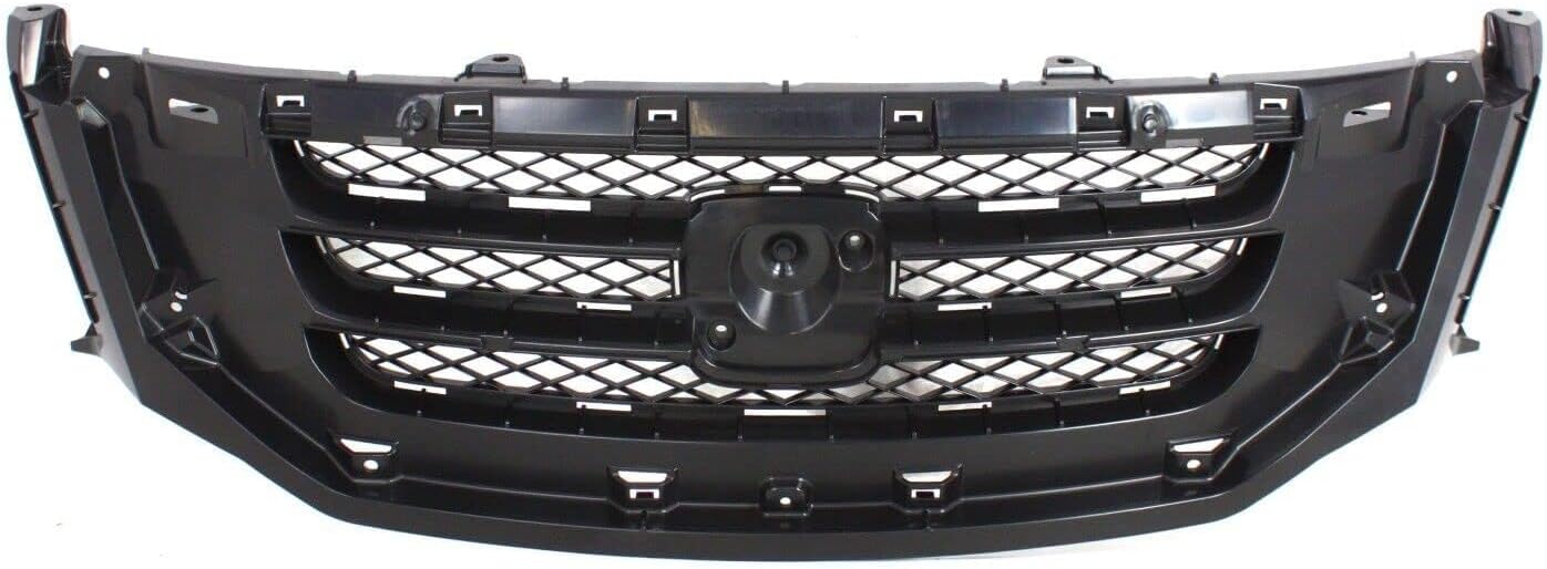 Front Grille Painted Black Shell And Insert Direct Replacement Compatible With 2008-2010 Honda Odyssey HO1200190 71121SHJA02