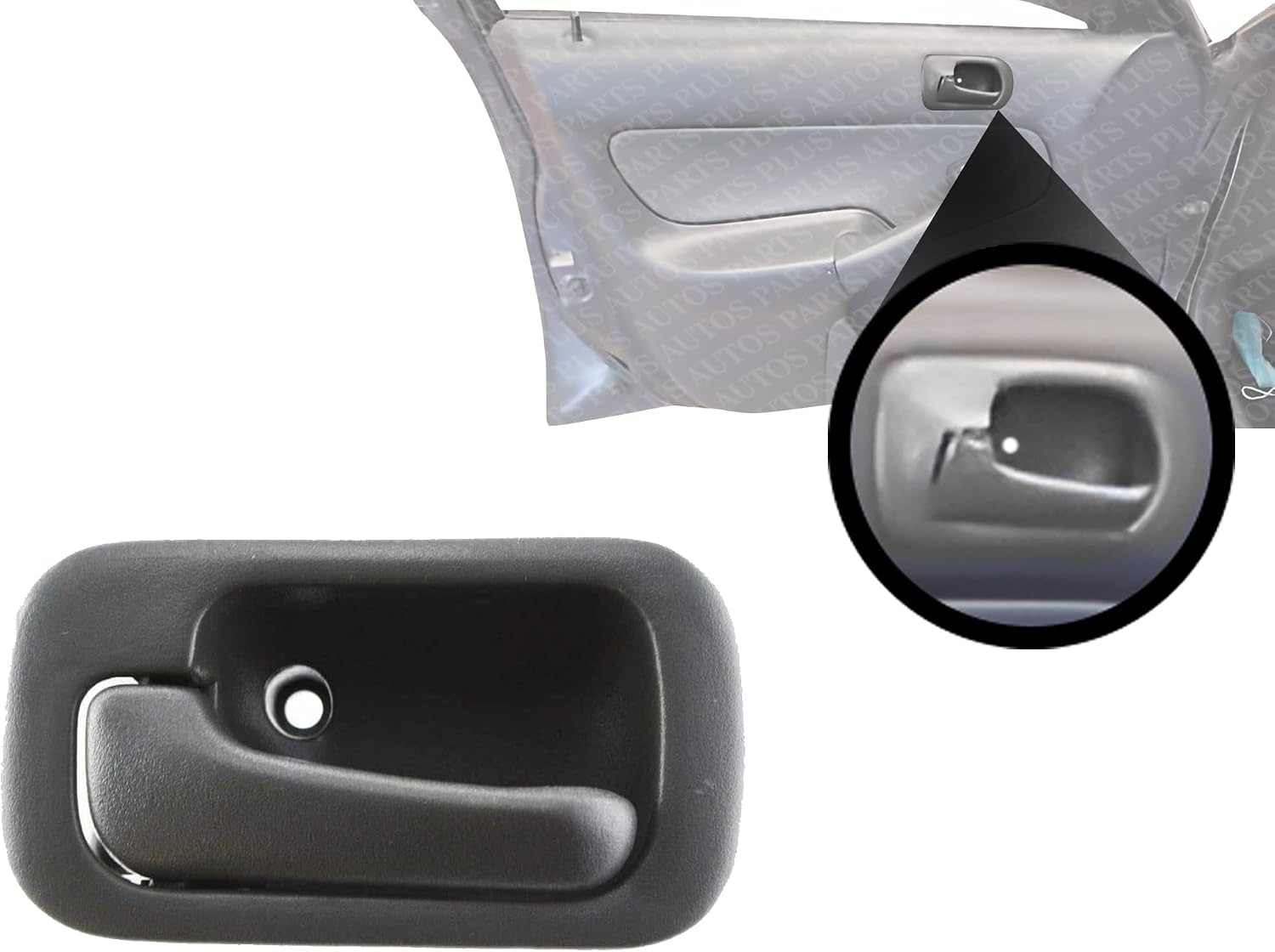 Front Or Rear Interior Door Handle Gray Plastic Left Driver Side Direct Replacement Compatible with 1992-1995 Honda Civic HO1352112 72160SR4A02ZA