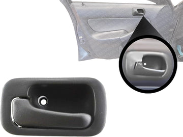 Front Or Rear Interior Door Handle Gray Plastic Left Driver Side Direct Replacement Compatible with 1992-1995 Honda Civic HO1352112 72160SR4A02ZA