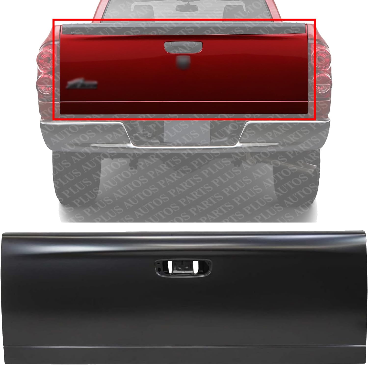 Tail Gate Primed Without Dual Rear Wheels Direct Replacement Compatible with 2002-2008 Dodge Ram 1500/2003-2009 2500 3500 CH1900121 55275969AB