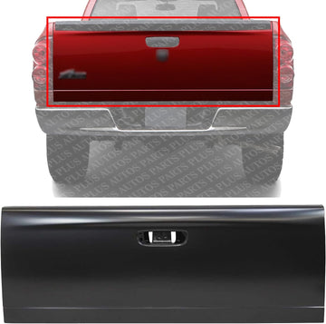 Tail Gate Primed Without Dual Rear Wheels Direct Replacement Compatible with 2002-2008 Dodge Ram 1500/2003-2009 2500 3500 CH1900121 55275969AB