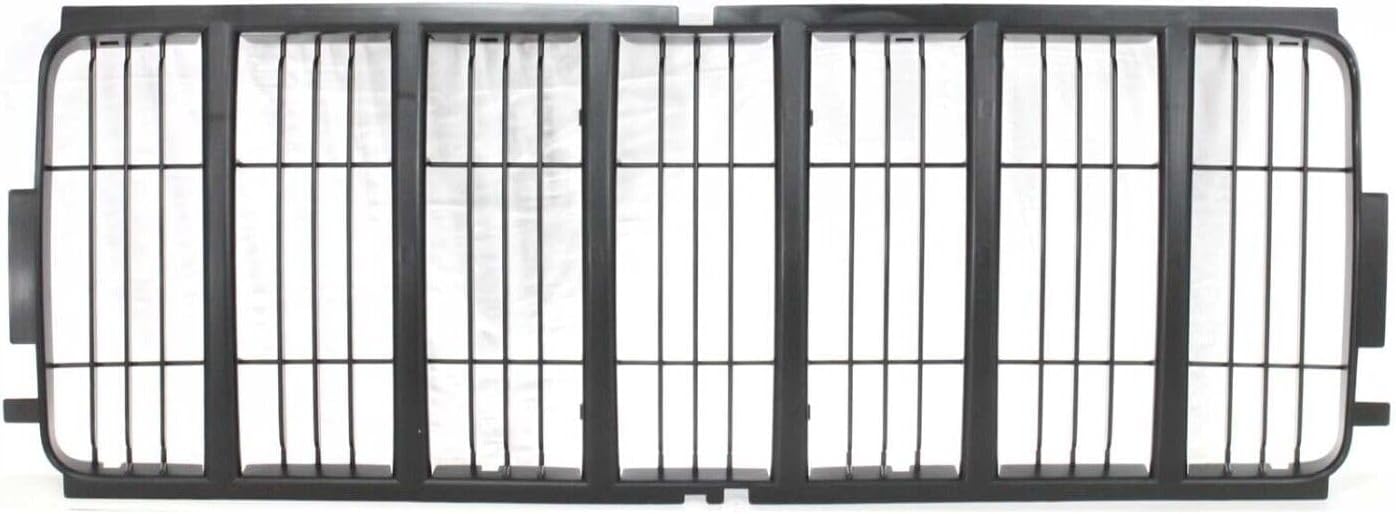 Front Grille Black Insert Plastic Direct Replacement Compatible With 2002-2004 Jeep Liberty CH1200243 55156609AB