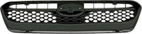 Front Bumper Cover Primed Plastic + Upper & Lower Grille Direct Replacement Compatible With 2015-2017 Subaru WRX