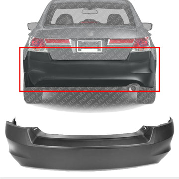Rear Bumper Cover Primed Direct Replacement Compatible With 2008-2012 Honda Accord HO1100246 04715TA0A90ZZ