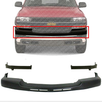 Front Bumper Upper Cover Textured + Filler Left Driver Side & Right Passenger Side Direct Replacement Compatible With 2001-2002 Chevrolet Silverado 2500HD 3500 GM1088166 GM1089166