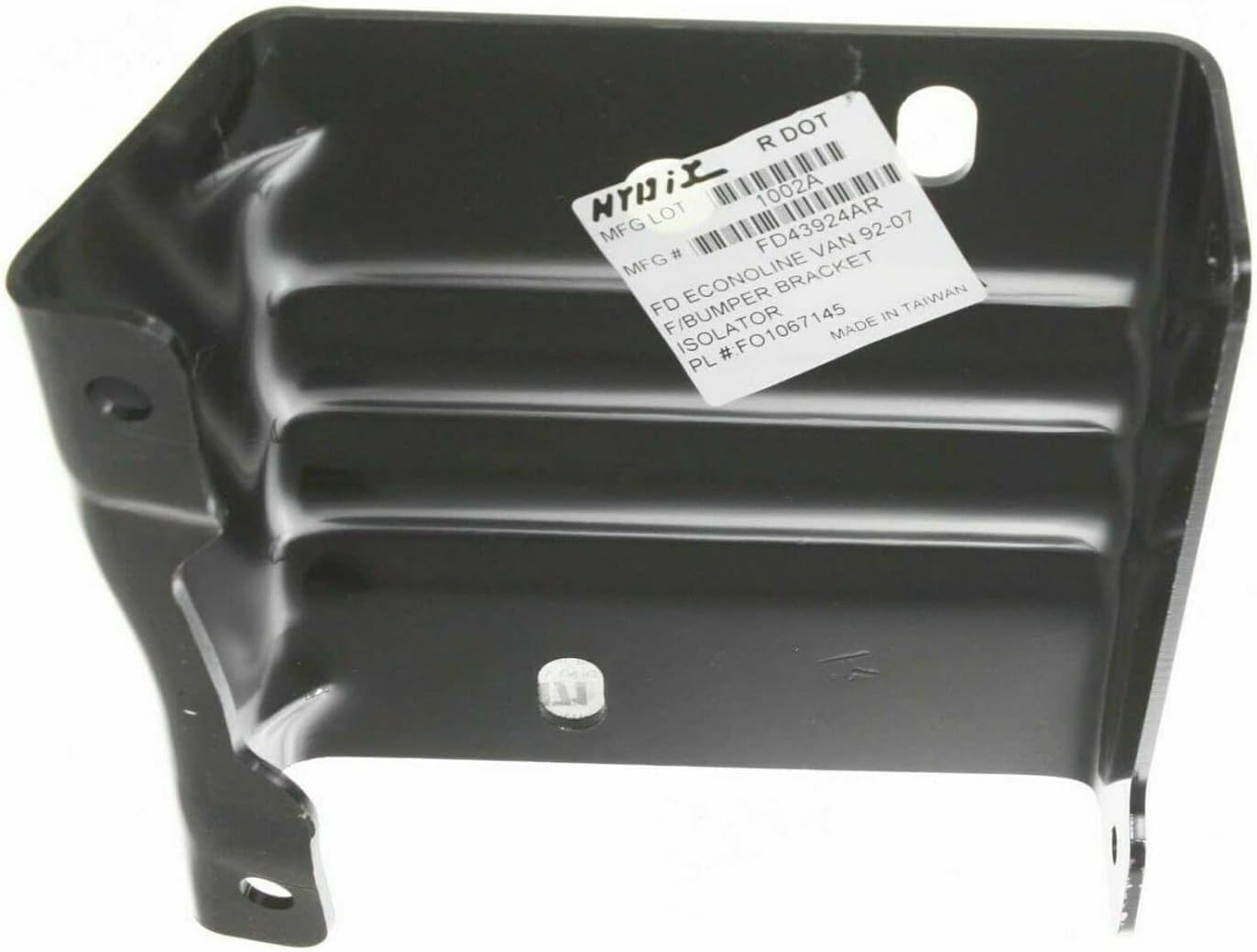 Front Bumper Lower Bracket Right Passenger Side Direct Replacement Compatible With 1992-2007 Ford E-Series Van FO1067145 F2UZ17B883A