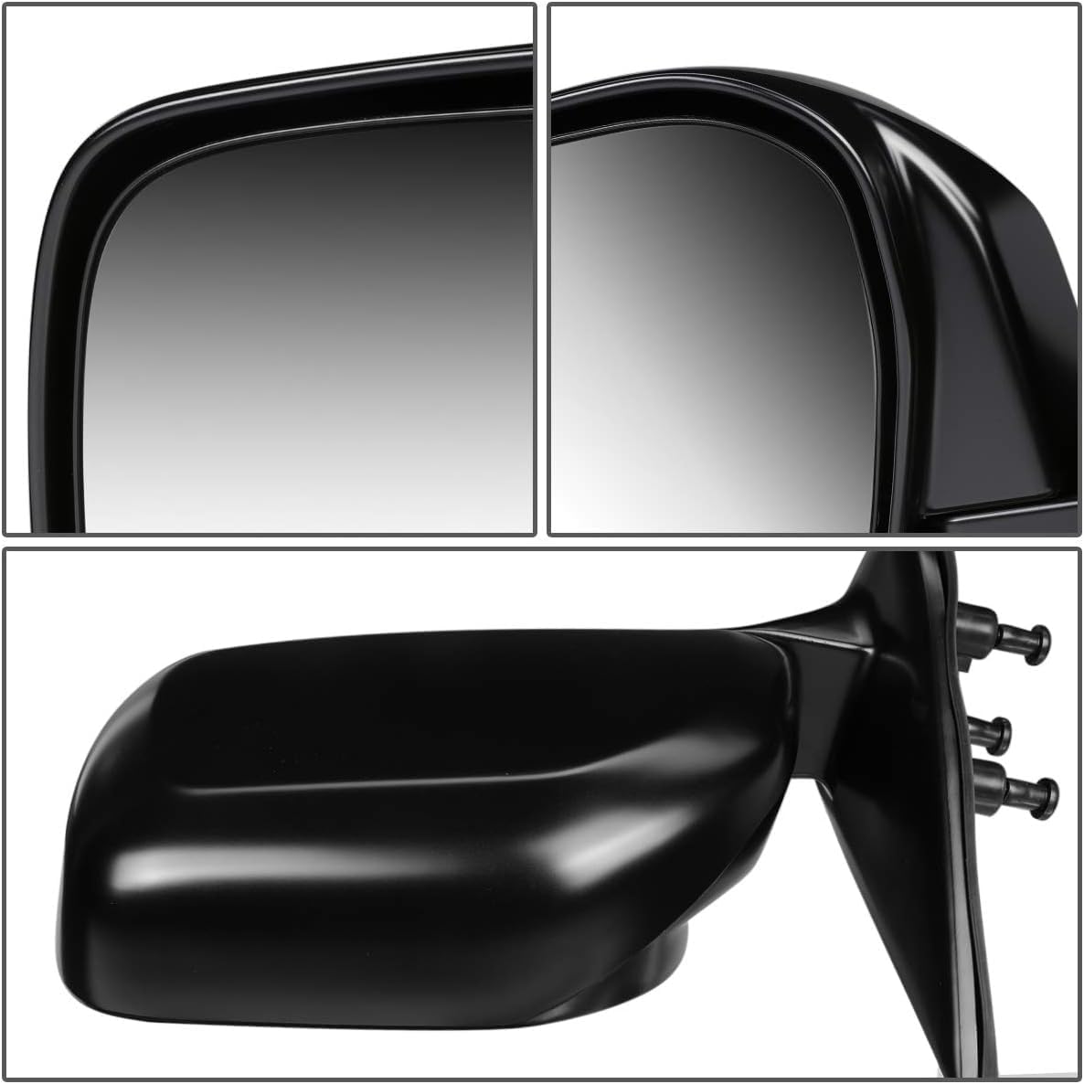 Front Mirror Manual Adjust Non-Heated Primed Right passenger Side Direct Replacement Compatible With 2000 Toyota Tacoma TO1321161 8791035560