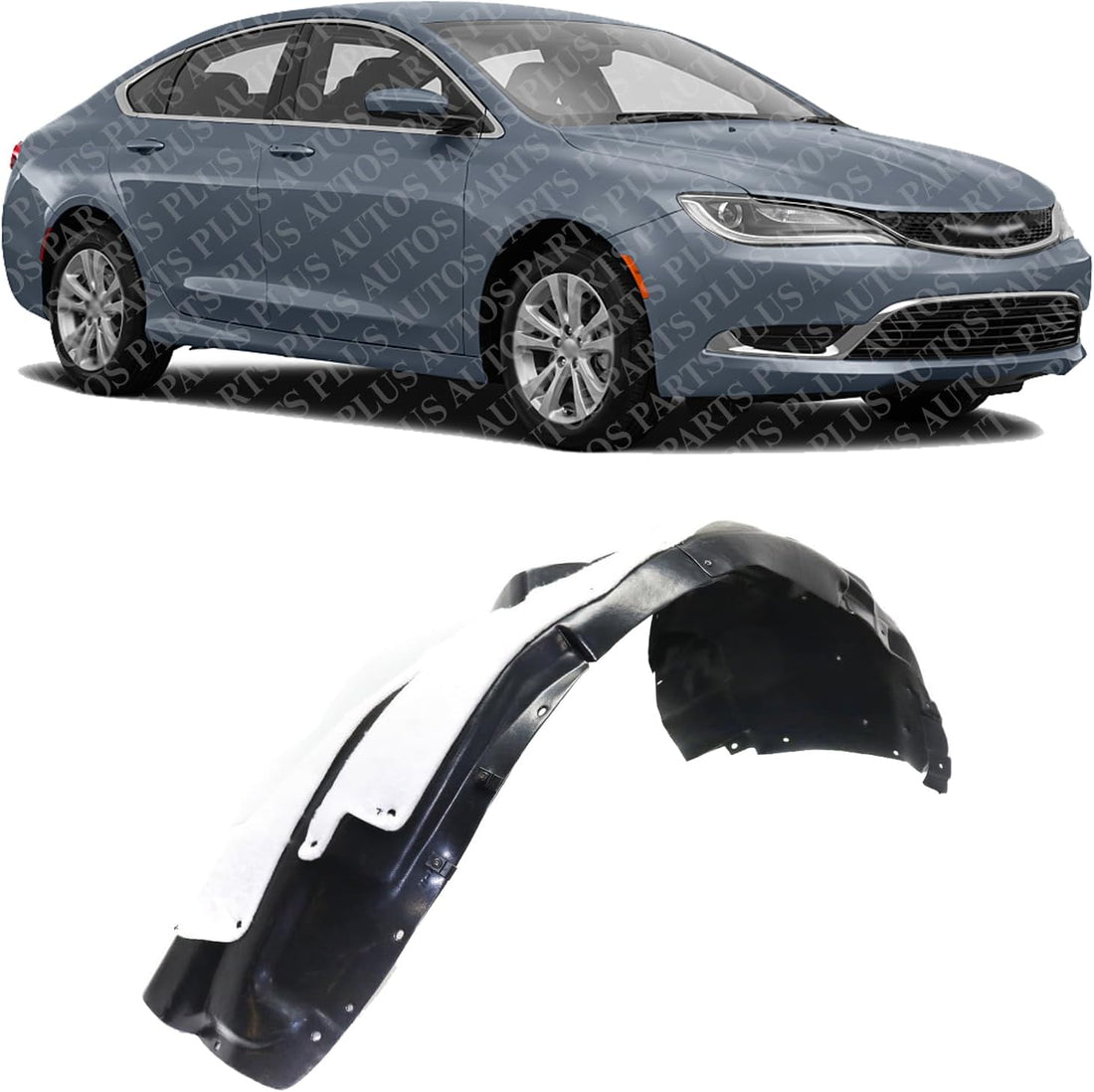 Front Fender Liner Right Passenger Side Direct Replacement Compatible With 2015-2017 Chrysler 200 C CH1249169 68102922AE