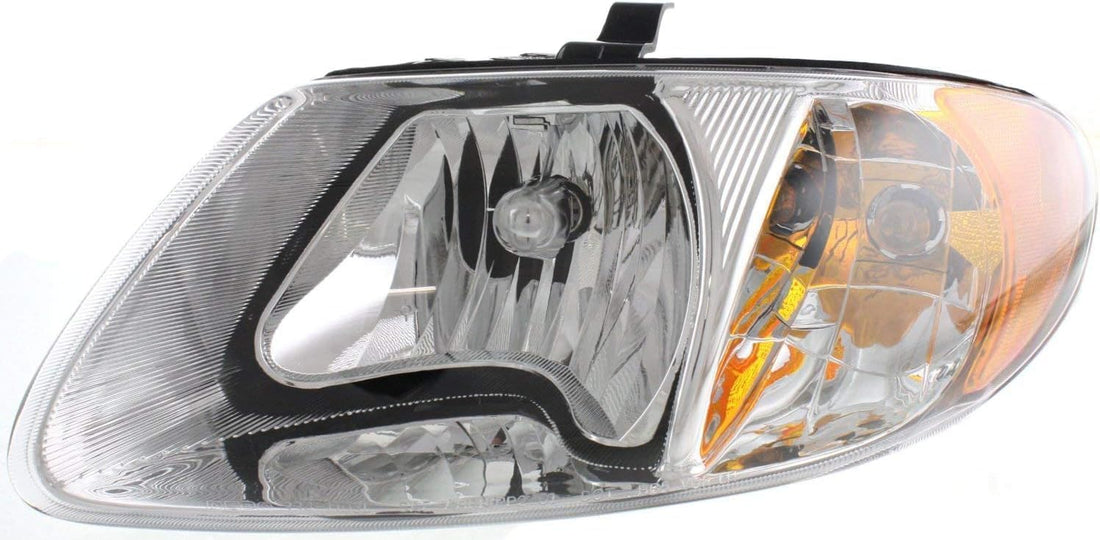 Front Head Light Assembly Left Driver Side Direct Replacement Compatible With 2001-2007 Dodge Grand Caravan 4857701AC-PFM