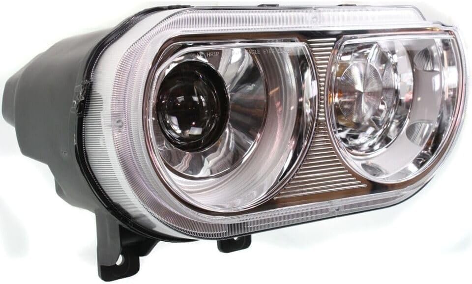Set Of 2 Front Head Light Lens And Housing Right Passenger & Left Driver Side Direct Replacement Compatible With 2008-2014 Dodge Challenger CH2503219 CH2502219 5028778AB 5028779AB