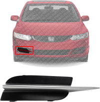 Front Outer Fog Light Cover Primed With Paint To Match Molding Right Passenger Side Direct Replacement Compatible With 2009-2011 Honda Civic HO1039103 71106SVAA50ZD