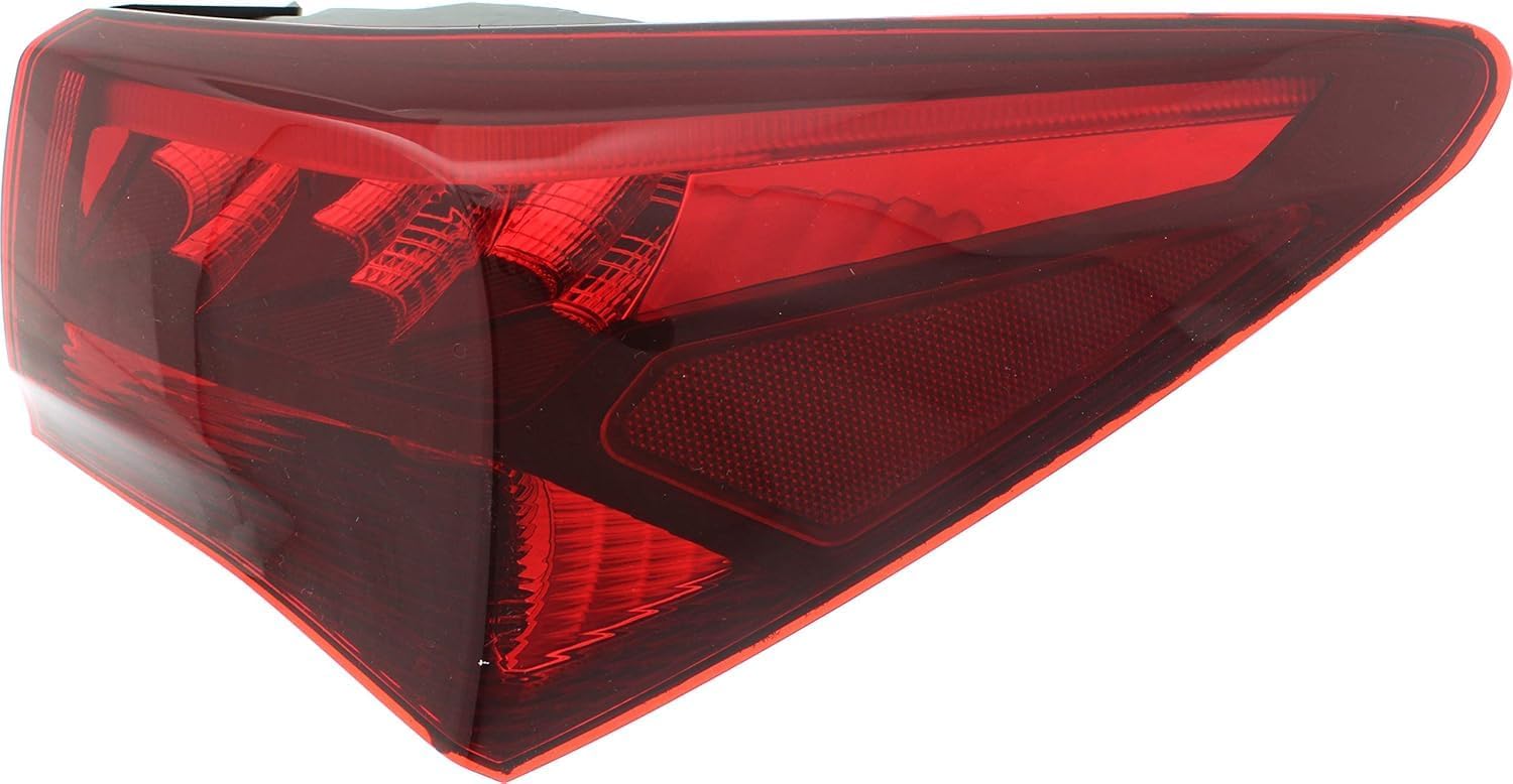 Tail Light Outer Assembly Right Passenger Side Direct Replacement Compatible With 2015-2017 Acura TLX AC2805106 33500TZ3A01